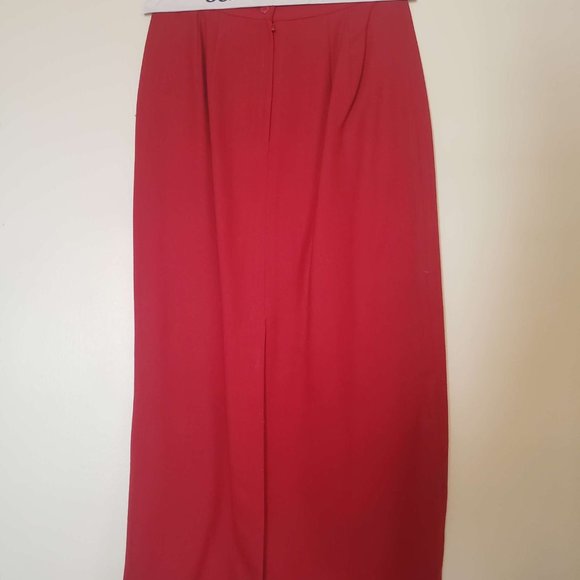 Vintage Amanda Smith Wool Red Jacket/Skirt Suit - Picture 5 of 8